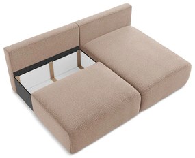 Svetlohnedá rozkladacia/s úložným priestorom rohová pohovka (pravý roh) Kalena – Makamii