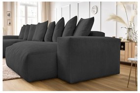 Sivá menčestrová rohová pohovka Voltaire – Bobochic Paris