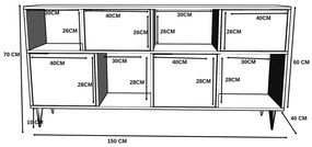 TV stolík/skrinka Modem L737 (borovica). Vlastná spoľahlivá doprava až k Vám domov. 1108021
