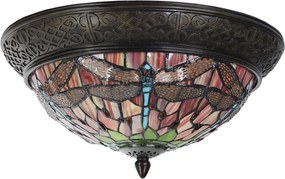 Stropné svetlo Tiffany Cecile - Ø 38*19 cm E14/max 2*40W