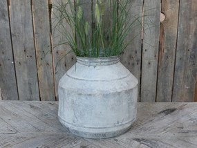 3ks dekoračné plechové antik kvetináče French - Ø 35*36 / Ø 30*34cm/ Ø 24*29cm