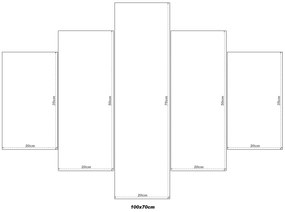 Gario Ručne maľovaný obraz Tyrkysový bozk v daždi - 5 dielny Rozmery: 150 x 70 cm