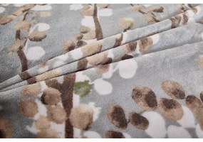 Sivé mikroplyšové obliečky na jednolôžko 140x200 cm Branches – My House