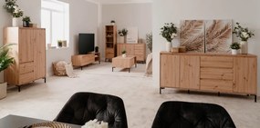 Široká komoda Korsika, dub artisan