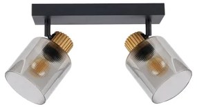 Brilagi - Bodové svietidlo HYGGE 2xE14/15W/230V čierna/dymová
