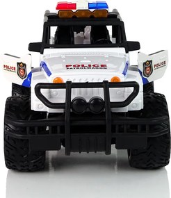 LEAN Toys Auto R/C Police Jeep 1:14 diaľkovo ovládané svetelné efekty