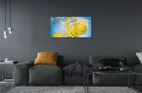 Obraz na skle Lemon vo vode 125x50 cm