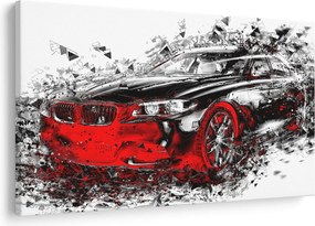 Obraz - Maľované auto v akcii (90x60 cm)