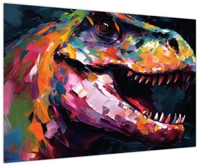 Obraz - Dinosaurus, maľba (90x60 cm)