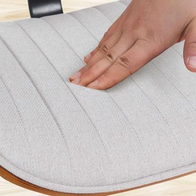 Barová stolička Clawson - látka, čierny rám - orech/krémová