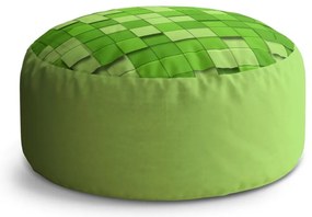 Taburet Circle Green Blocks 3D, zelená