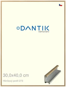 DANTIK rám na obraz 30x40 | ALU Dýha dub (Plexi Čiré)
