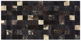 Kožený koberec 80 x 150 cm hnedý BANDIRMA Beliani