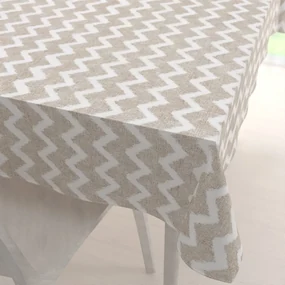 Biante Dekoračný obdĺžnikový obrus Porto PRT-006 Režný cik-cak 60x100 cm