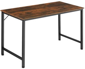 tectake 404463 písací stôl jenkins - industriálne drevo tmavé, rustikálne, 140 cm