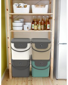 XL - Odpadkový kôš na triedený odpad ALBULA, 40 l, biely/antracit