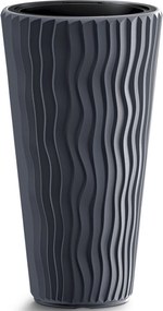 Plastový kvetináč DPSP300 29,7 cm - antracit