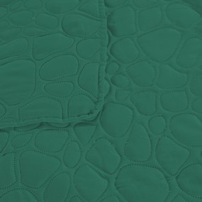 Zelený prehoz na posteľ so vzorom STONE Rozmer: 220 x 240 cm