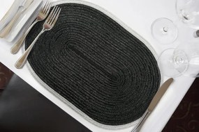 Podložka pod tanier TIRANA čierna / strieborná