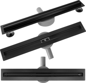 Odtokový žľab REA NEOX SLIM PRO 100 cm, čierny