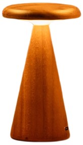 LED stolová lampa v prírodnej farbe s dreveným tienidlom (výška 14 cm) Sylva – Gingko