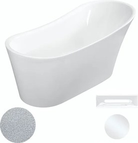 Besco Akrylátová voľne stojaca vaňa Calima Glam S 170x74 BESCO-Typ výpuste: Click-Clack s prepadom, grafit, BESCO-Rozmery: 170x74, BESCO-Farba: Biela…