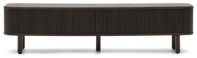 Tmavohnedý TV stolík v dekore jaseňa 200x50 cm Mailen – Kave Home