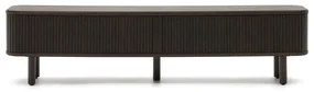 Tmavohnedý TV stolík v dekore jaseňa 200x50 cm Mailen – Kave Home
