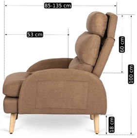 PROXIMA.store - Sklápacie kreslo HENRY FARBA: čierna