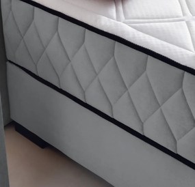 Posteľ Reve 160x200 cm, svetlo šedá látka