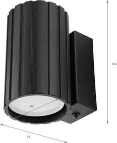 Brilagi - Nástenné svietidlo CRISPINA 1xGU10/10W/230V 10 cm čierne