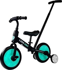 LEAN Trike Pedálový krosový bicykel 3v1 čierny a mätový