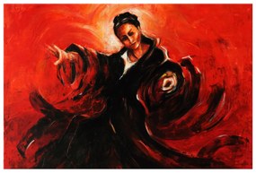 Gario Ručne maľovaný obraz Španielska tanečnica Rozmery: 120 x 80 cm