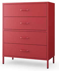 Komoda CARLA, 800 x 1015 x 400 mm, Modern: červený farba