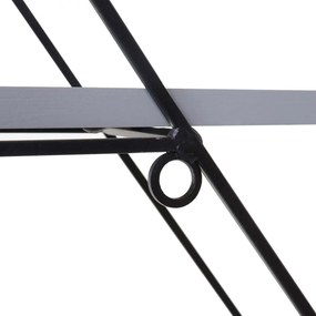 Nástenná polica A80 v industriálnom štýle - drevo / kov, 60x55x12 cm - Sivomodrá