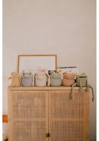 Krémový látkový detský kôš na hračky ø 15x15 cm Mini Rita the Rabbit – Lorena Canals