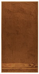 4Home Sada Bamboo Premium osuška a uterák hnedá, 70 x 140 cm, 50 x 100 cm