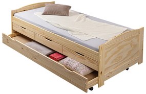 Inter Link Funkčná posteľ s 3 zásuvkami (Marinella – prírodná)  (100161881)