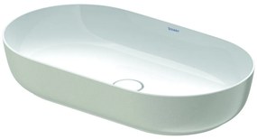 DURAVIT Luv oválna umývadlová misa bez otvoru, bez prepadu, 700 x 400 mm, biela/šedá matná, 0379702300