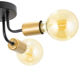 Toolight, závesné svietidlo 5xE27 APP1118-5C, čierna-zlatá, OSW-01461