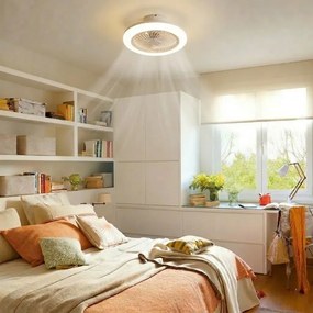 LED stropné svietidlo otočné o 360 ° s ventilátorom 2v1