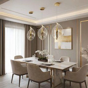 Toolight Toolight, LED závesné svietidlo 7W, 4000K, 500lm, G129-CP, zlatá, OSW-02603