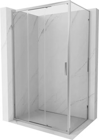 Mexen Exo, posuvná sprchová kabína, dvere 100 cm + bočná stena 70 cm, transparentné sklo, chróm, 8153-100-070-01-00