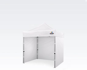 BRIMO Nožnicový párty stan EXCLUSIVE ALU 2x2 m s 3 stenami biely