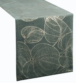Dekorstudio Elegantný zamatový behúň na stôl BLINK 16 tmavomentolový Rozmer behúňa (šírka x dĺžka): 35x140cm