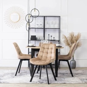 PROXIMA.store - Čalúnená jedálenska stolička RICK FARBA: béžová, MATERIÁL: zamat