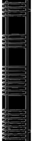 Mexen Eros kúpeľňový radiátor 1600 x 318 mm, 551 W, čierny - W112-1600-318-00-70