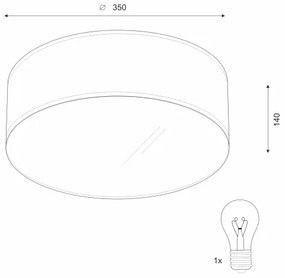 Stropné svietidlo SIRJA 1xE27/60W/230V pr. 35 cm krémová