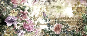 Obraz - Dizajnové kvety (120x50 cm)