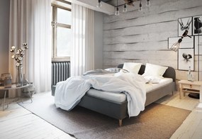Čalúnená posteľ LOFT, 200x200, itaka 34 + rošt + penový matrac 14cm
